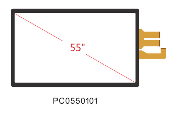 55 дюймов запроектировал емкостную Multi панель Lcd экрана касания, подключи и играй, UVC