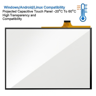 Проекционно-емкостная сенсорная панель с поддержкой Windows/Android/Linux -20°C до 60°C с высокой прозрачностью и совместимостью